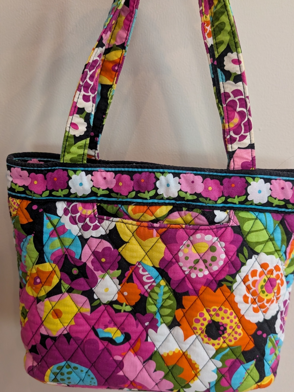 Vera Bradley Floral Quilted Crossbody in Pink, Purple, Yellow, Orange, Green